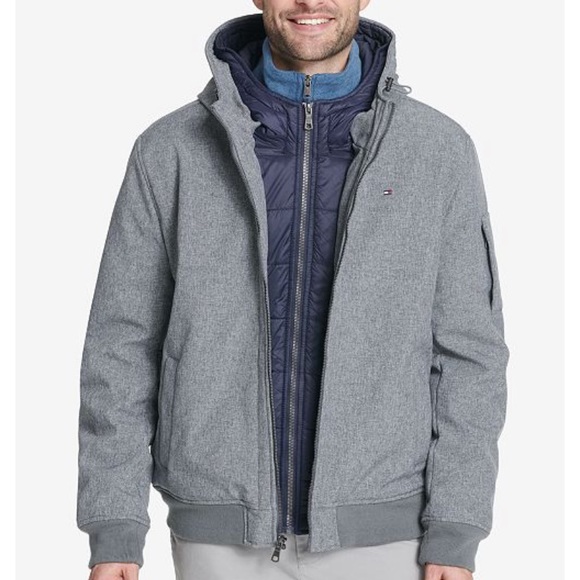 Tommy Hilfiger Other - Tommy Hilfiger Soft-Shell Hooded Bomber Jacket